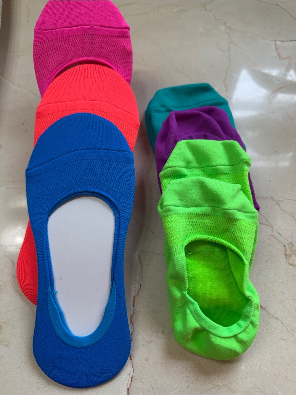 No-Show women’s Socks Pack in Bright Blue, Neon Green, Pink & Orange